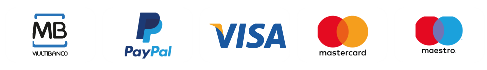 Pagamentos seguros: Visa, MasterCard, PayPal